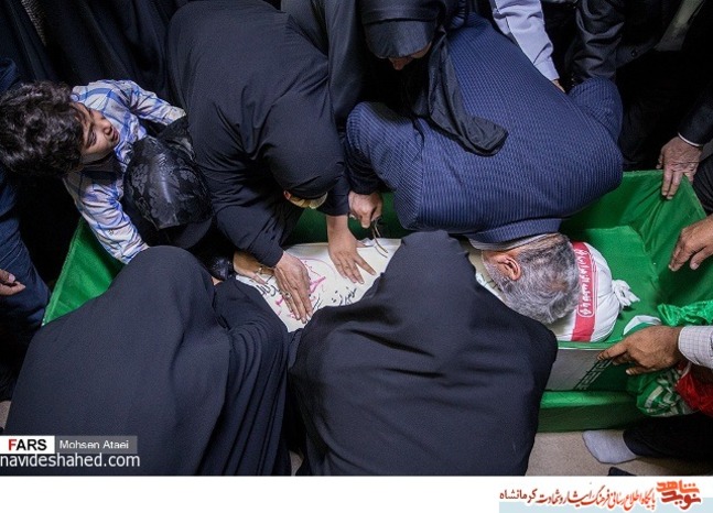 مراسیم الوداع مع الشهید الفیلق حسین ادیبان ؛ بالصور