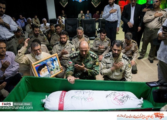 مراسیم الوداع مع الشهید الفیلق حسین ادیبان ؛ بالصور