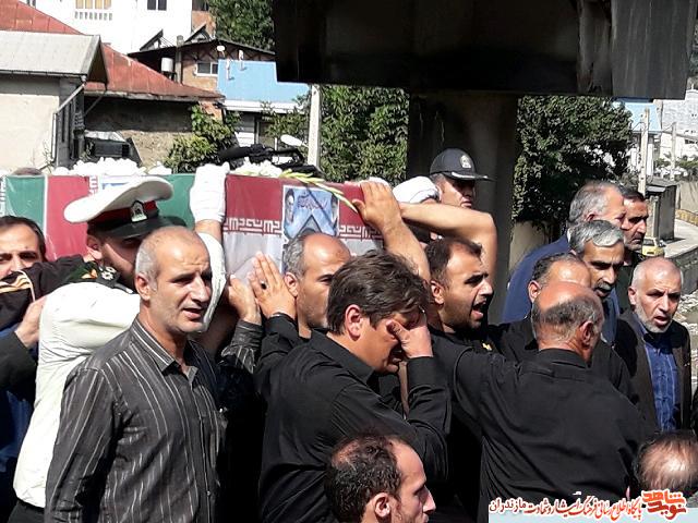 مراسم تشييع پیکر شهید «ولی الله صدرایی» در سوادكوه برگزار شد
