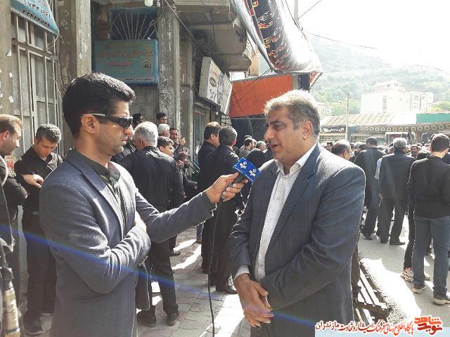 مراسم تشييع پیکر شهید «ولی الله صدرایی» در سوادكوه برگزار شد