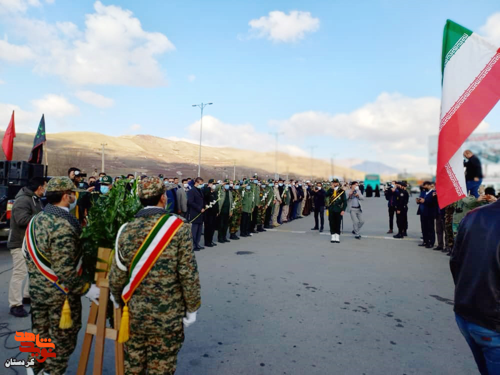 با ورود پیکر ۲ شهید آسمان کردستان عطرآگین شد