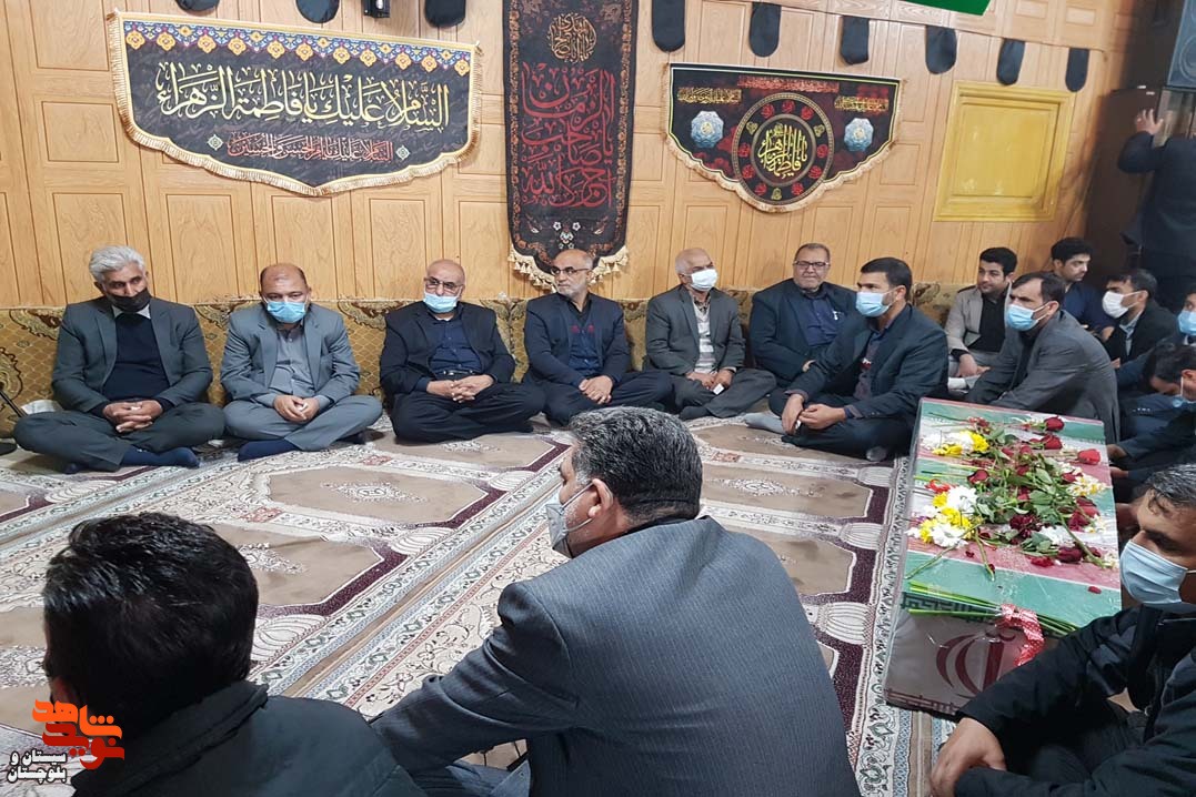 آیین استقبال از شهید گمنام در محل اداره کل بنیاد شهید زاهدان