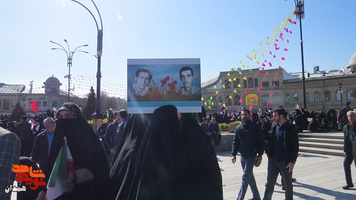 گزارش تصویری| راهپیمایی ۲۲ بهمن در شهر همدان