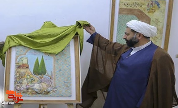 تابلوی «حجاب، میراث حضرت فاطمه(س)» در اهواز رونمایی شد