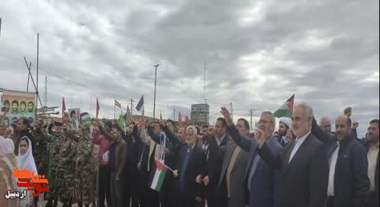 تجمع خود جوش مردم اردبیل در پی شهادت«سید حسن نصرالله»