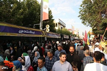 فیلم/ تصویر هوایی جشن کیلومتری در زنجان پرشورتر از سال گذشته