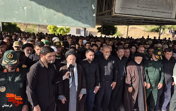 مراسم تشییع شهید عاشورای خرم آباد «سیدحسین موسوی» برگزار شد