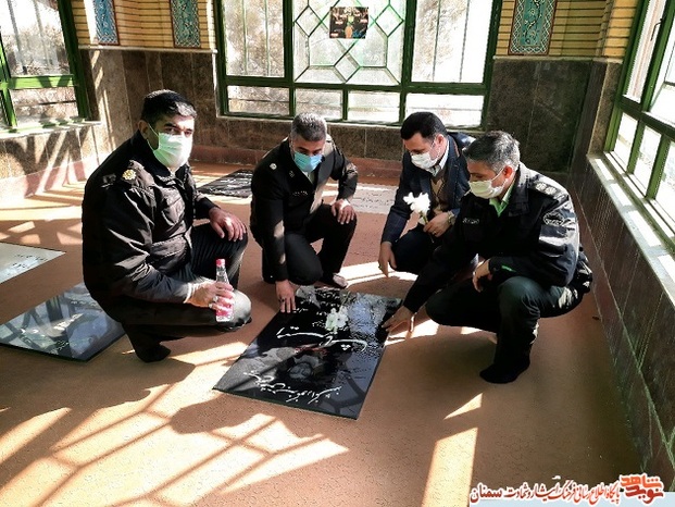 ادای احترام کارکنان نیروی انتظامی شهرستان مهدیشهر به مقام ولای شهیدان- ۱۶ بهمن ۹۹