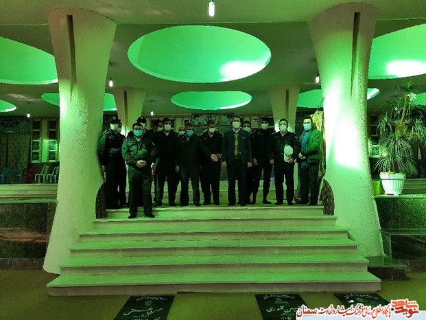 ادای احترام کارکنان نیروی انتظامی شهرستان مهدیشهر به مقام ولای شهیدان- ۱۶ بهمن ۹۹