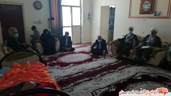 دیدار مسئولین بنیاد شهید استان سمنان با خانواده معزز شهید گرانقدر محمدحسن احمدی - دوازدهم خرداد ۱۴۰۰ شهر بیارجمند