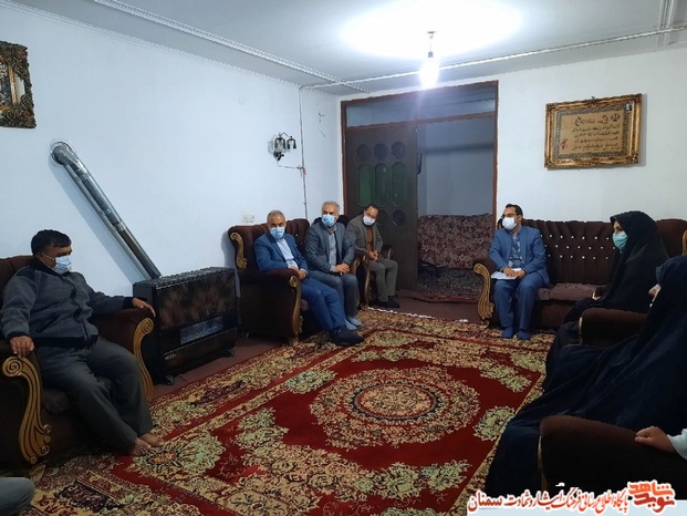 دیدار مسئولین بنیاد شهید استان سمنان با جانباز گرانقدر حسن آذرپرند - نهم آذرماه ۱۴۰۰ شهر درجزین