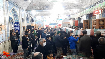مراسم وداع با شش شهید گمنام خوشنام- یکم دی‌ماه ۱۴۰۱ گلزار شهدای امامزاده یحیی (ع) شهرستان سمنان 