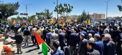 حضور گسترده سمنانی‌ها در راهپیمایی یوم‌الله قدس- بیست و پنجم فروردین‌ماه ۱۴۰۲